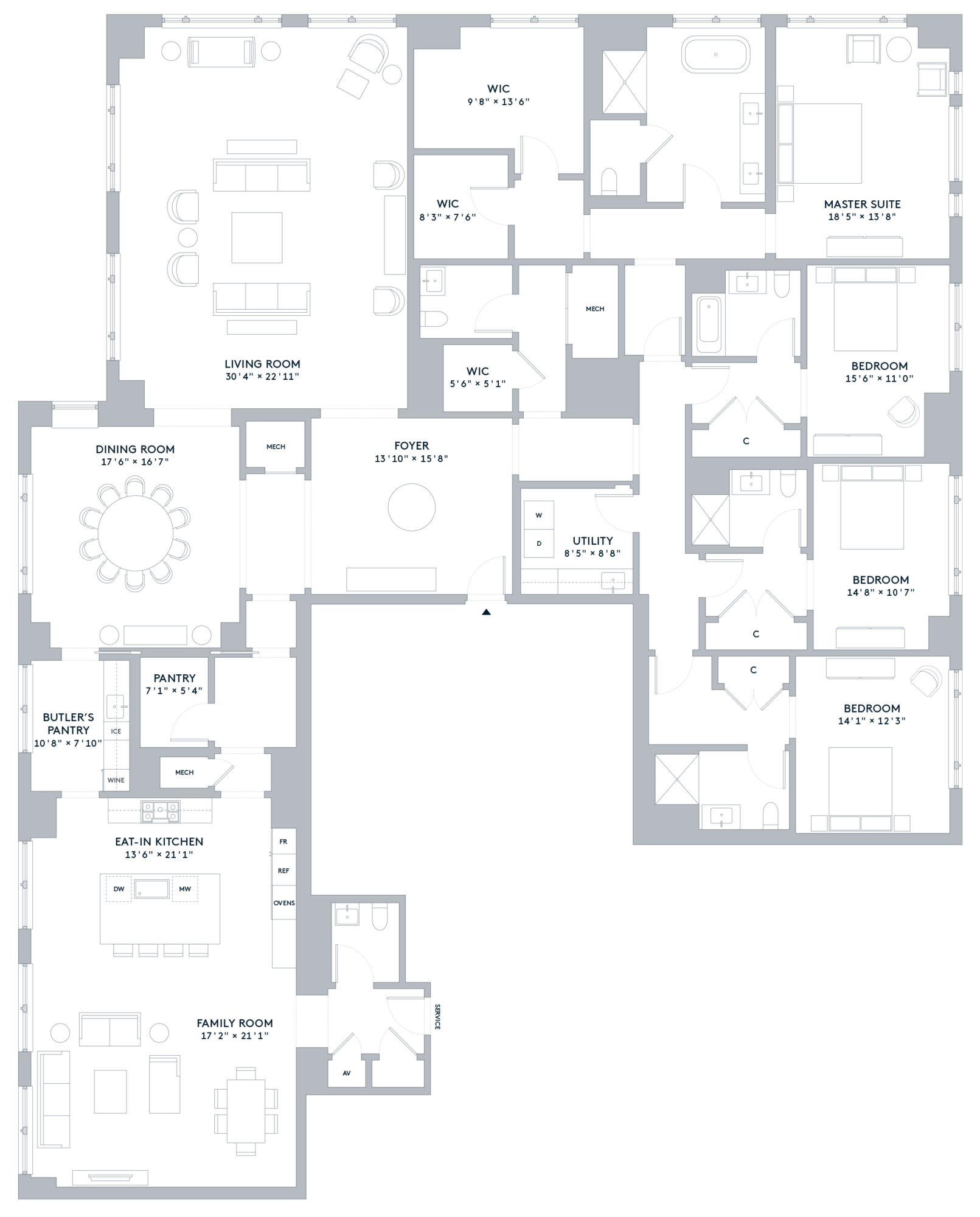 Full screen unformatted one bennett park residence 9 floor plan